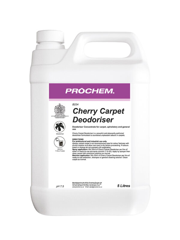 Prochem Cherry Carpet Deodoriser 5L Professional Carpet Cleaning Deodoriser